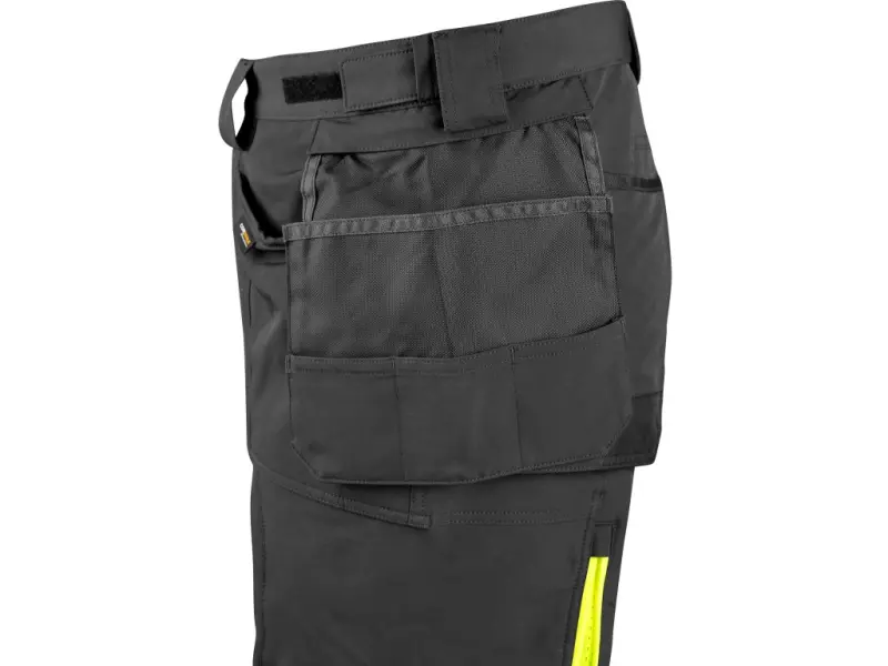 Kalhoty CXS NAOS HV, pánské, černo-žlutá Hi-Vis, reflexní pruhy, vel. 50