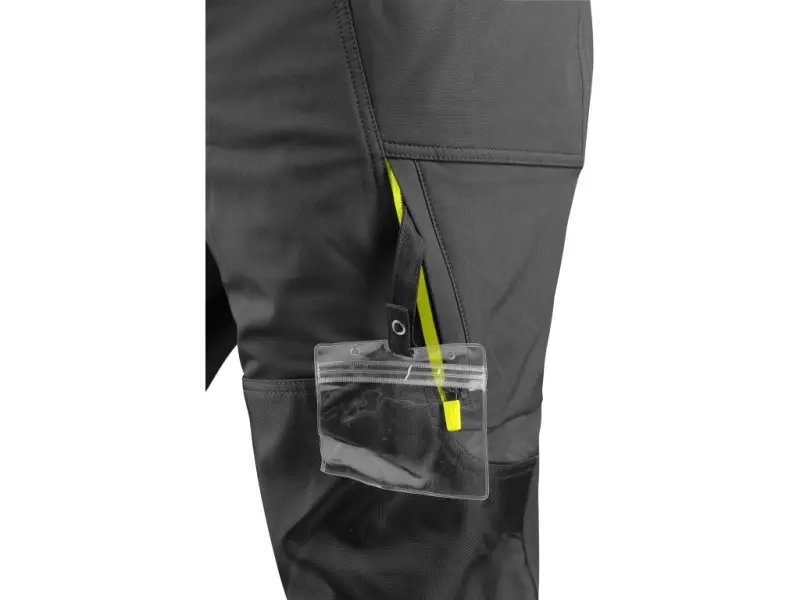 Kalhoty CXS NAOS HV, pánské, černo-žlutá Hi-Vis, reflexní pruhy, vel. 50