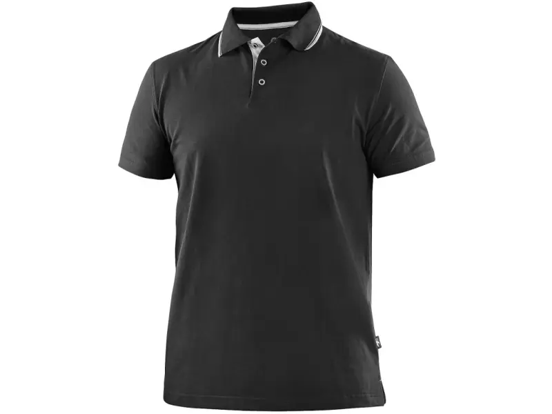 Polokošile CXS HENRY, pánské, krátký rukáv, černo-bílá, vel. 3XL