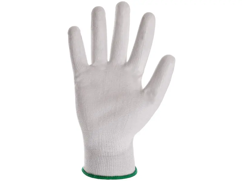Rukavice CXS BRITA WHITE, máčené v polyuretanu, vel. 08