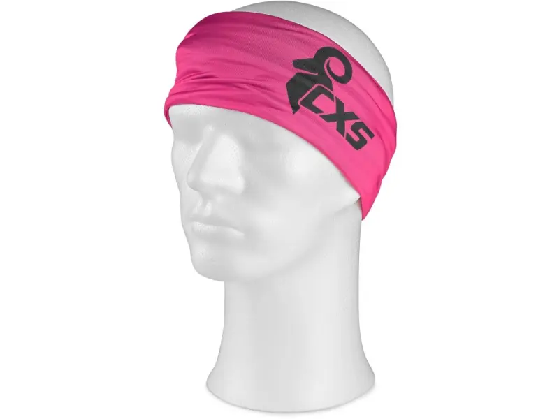 Šátek multifunkční CXS LORY, 23x45, černo - růžový