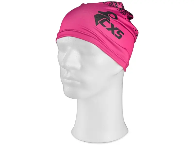 Šátek multifunkční CXS LORY, 23x45, černo - růžový