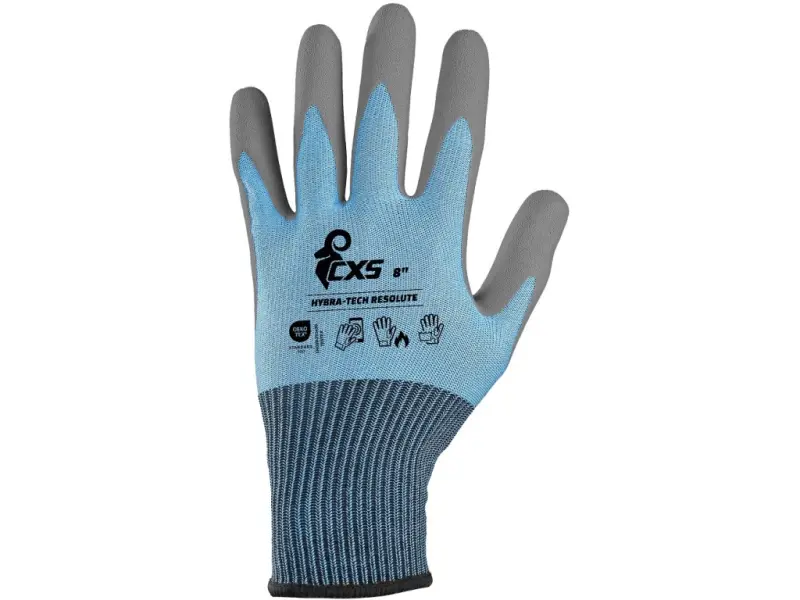 Rukavice CXS HYBRA-TECH RESOLUTE, máčená v latexu s pískovou úpravou, blistr