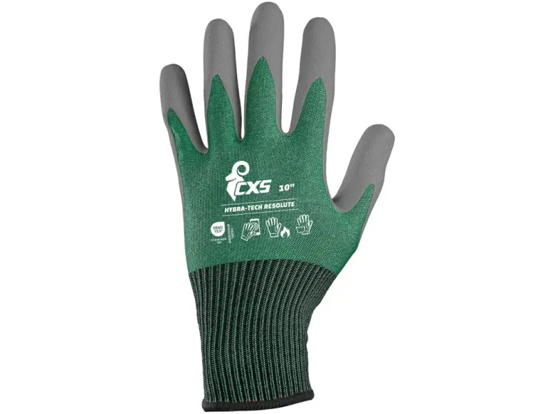 Rukavice CXS HYBRA-TECH RESOLUTE, máčená v latexu s pískovou úpravou, blistr