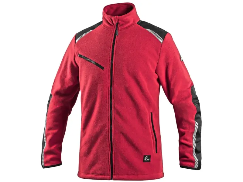 Bunda CXS 4ENVI SOLIS, pánská, fleecová, červeno-černá, vel. 2XL