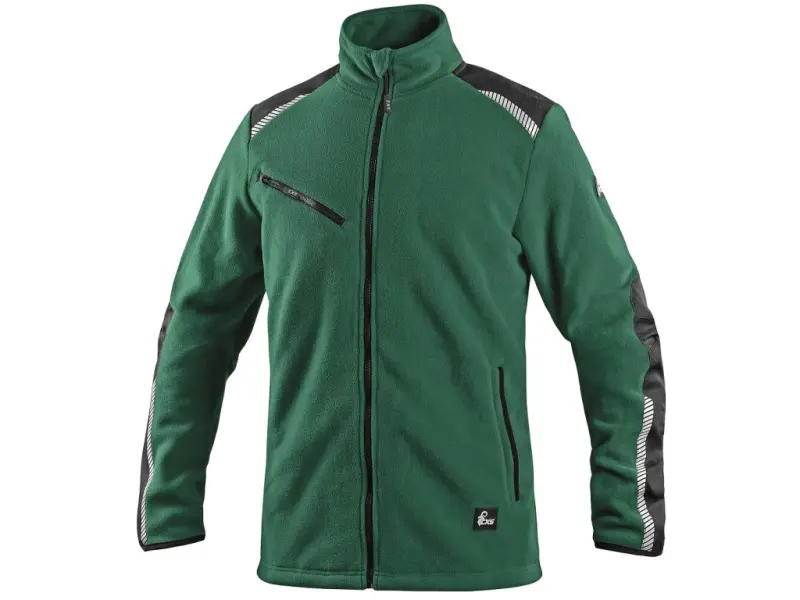 Bunda CXS 4ENVI SOLIS, pánská, fleecová, zeleno-černá