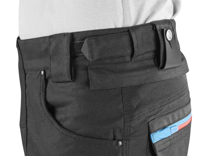 Kraťasy CXS LEONIS, pánské, černé s modro/červenými doplňky, vel. 50