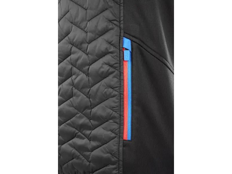 Bunda CXS LEONIS II, pánská, černá s HV modro/červenými doplňky, vel. XL