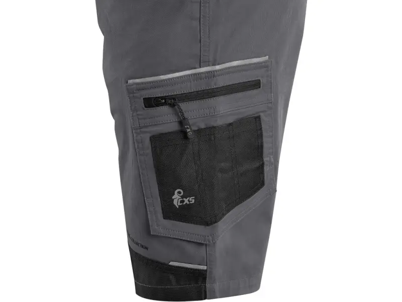 Kraťasy CXS SOLIS FLEX, pánské, šedo-černé, vel. 64