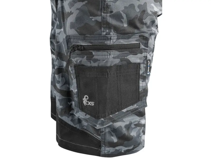 Kraťasy CXS SOLIS FLEX, pánské, maskáčovo-černé, vel. 58