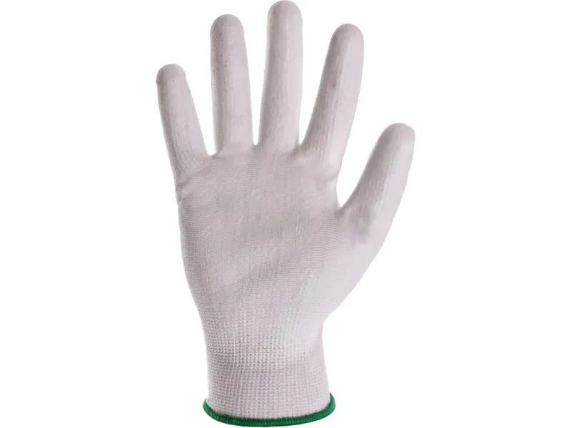 Rukavice CXS BRITA WHITE, máčené v polyuretanu, vel. 10