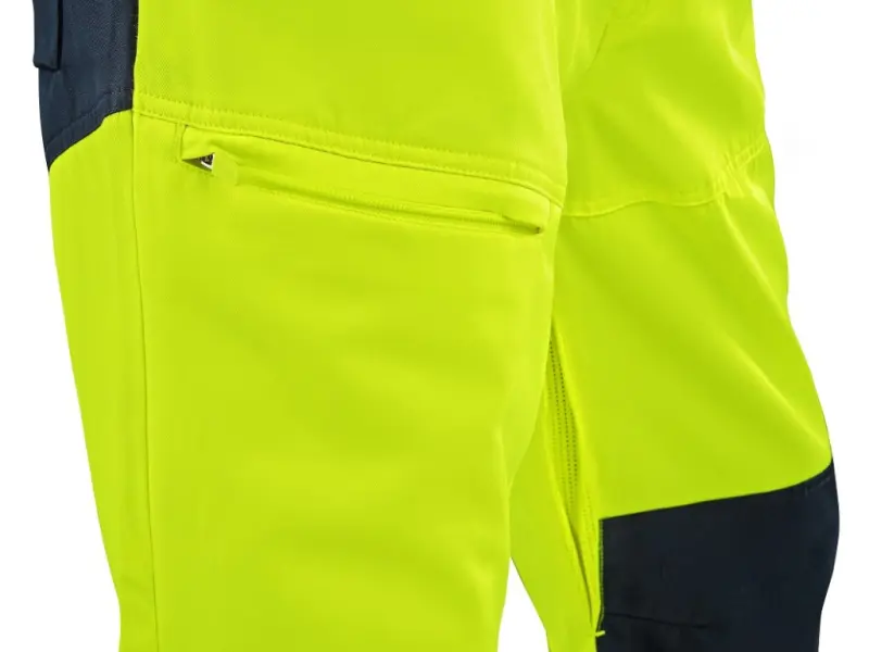 Kalhoty CXS HALIFAX, pánské, výstražné se síťovinou, žluto-modré, vel. 48