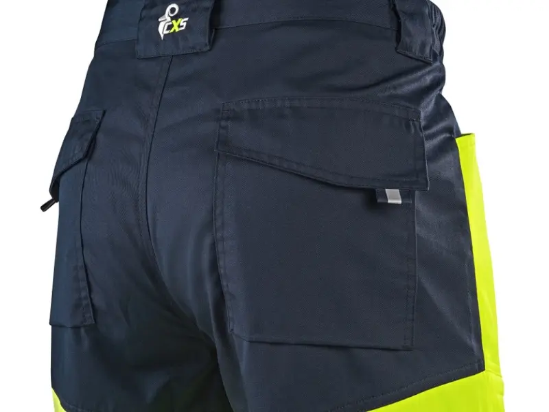 Kalhoty CXS HALIFAX, pánské, výstražné se síťovinou, žluto-modré, vel. 56