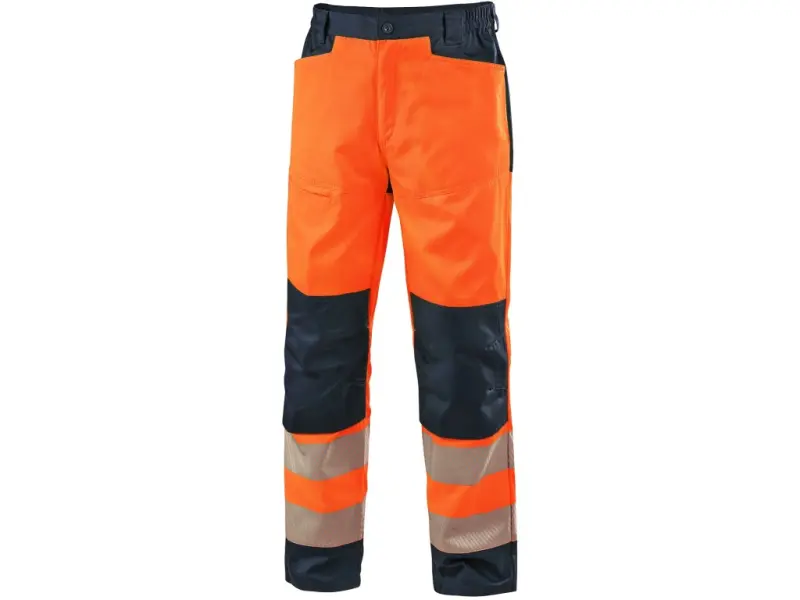 Kalhoty CXS HALIFAX, pánské, výstražné se síťovinou, oranžovo-modré, vel. 58