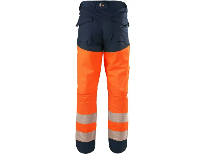 Kalhoty CXS HALIFAX, pánské, výstražné se síťovinou, oranžovo-modré, vel. 58