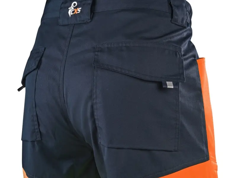 Kalhoty CXS HALIFAX, pánské, výstražné se síťovinou, oranžovo-modré, vel. 60