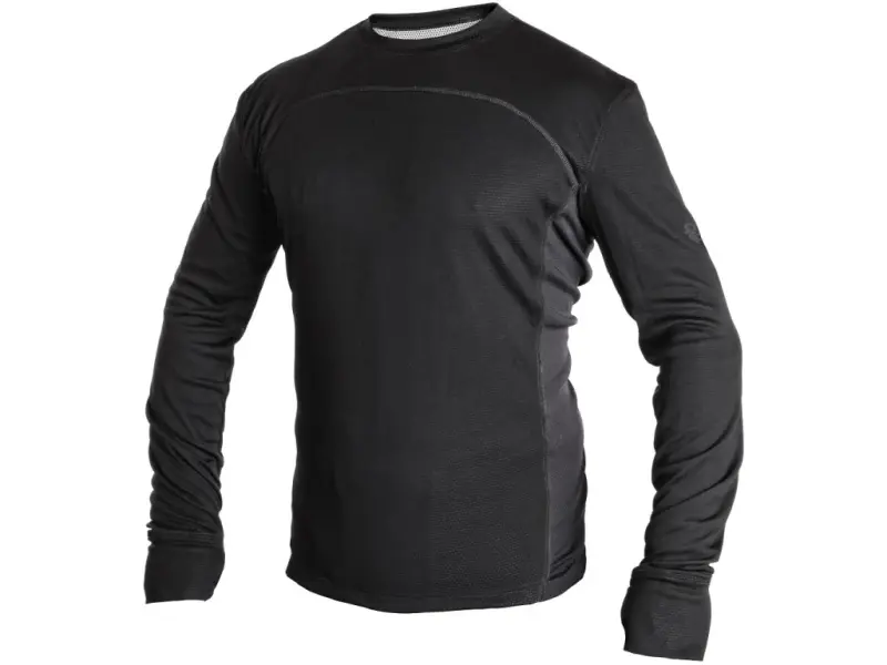 Tričko CXS COOLDRY, funkční, dlouhý rukáv, pánské, černo-tmavě šedé
