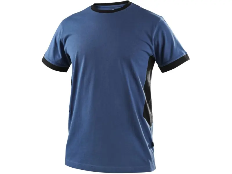 Tričko CXS OWEN, krátký rukáv, pánské, ocelově modro-černé, vel. 2XL