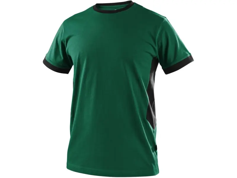 Tričko CXS OWEN, krátký rukáv, pánské, zeleno-černé, vel. 3XL
