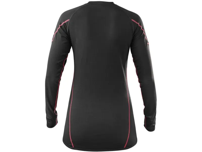 Tričko CXS REWARD, funkční, dlouhý rukáv, dámské, černo-korálové, vel. 2XL