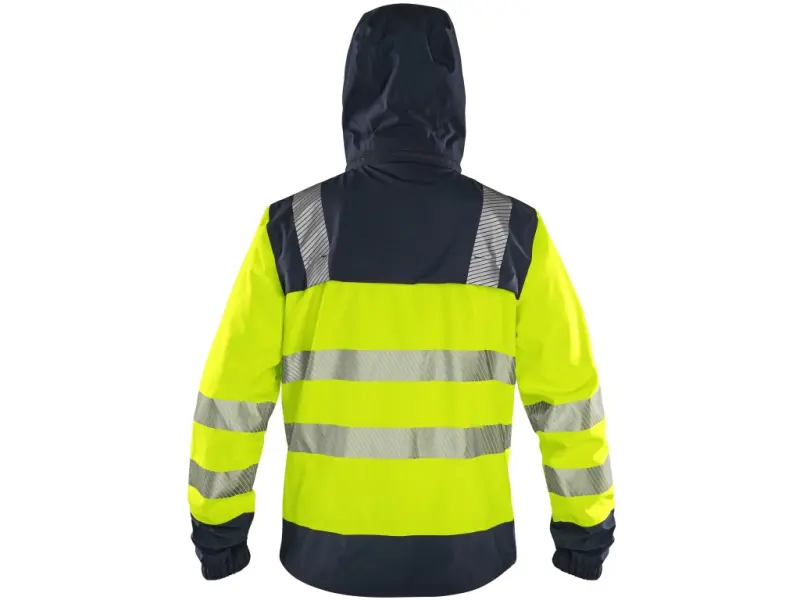 Bunda CXS HALIFAX SHELL, pánská, výstražná, žluto-modrá, vel. 4XL