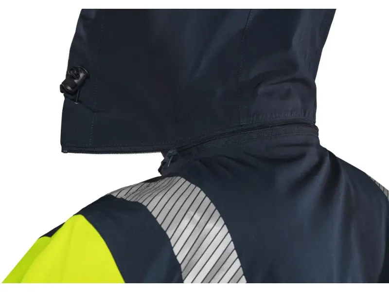 Bunda CXS HALIFAX SHELL, pánská, výstražná, žluto-modrá, vel. 5XL