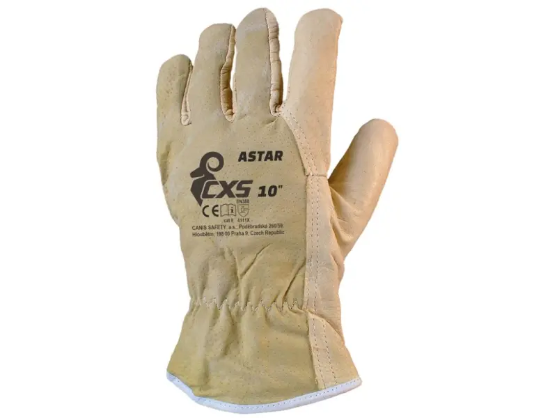 Rukavice CXS ASTAR, kožené, vel. 09