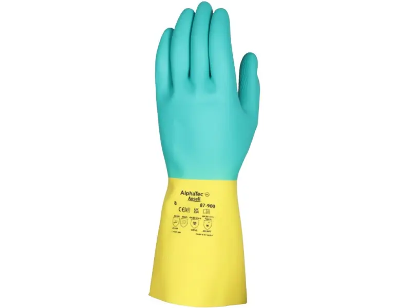 Rukavice ANSELL AlphaTec 87-900, kyselinovzdorné, vel. 08