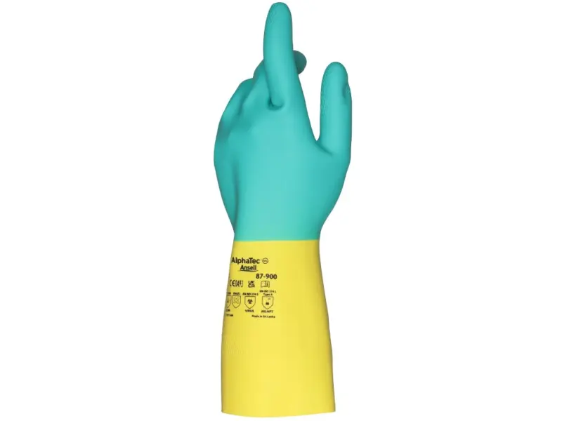 Rukavice ANSELL AlphaTec 87-900, kyselinovzdorné, vel. 10