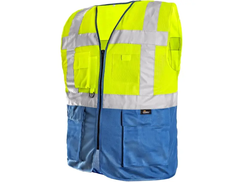 Vesta BOLTON, výstražná, žluto-modrá, vel. 2XL Vesta BOLTON, výstražná, žluto-modrá, vel. 2XL