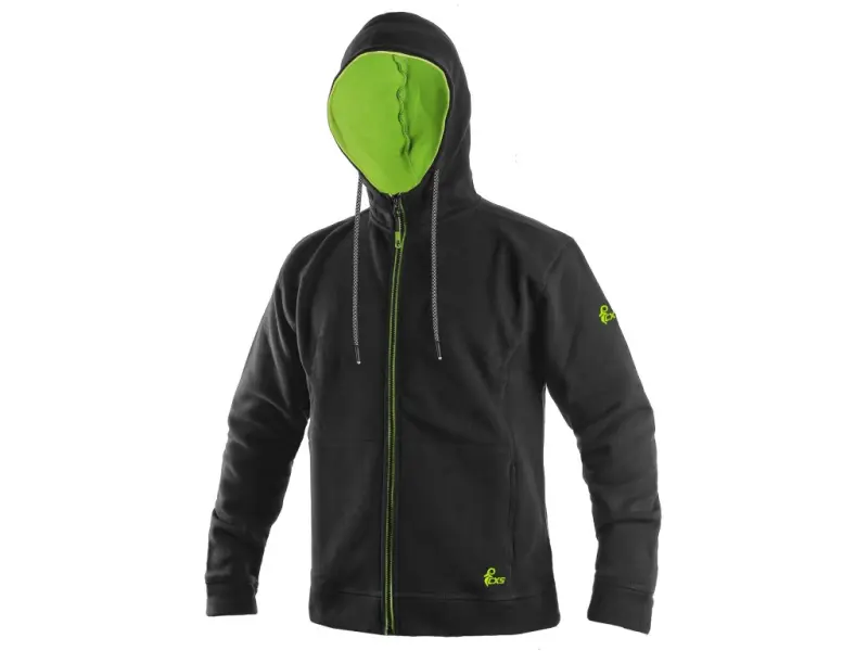 Mikina CXS HARRISON, pánská, černo-zelená Mikina CXS HARRISON, pánská, černo-zelená
