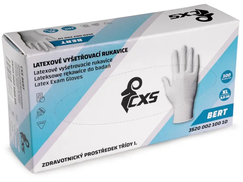 Rukavice CXS BERT, jednorázové, latexové