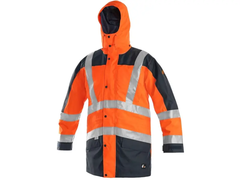 Bunda CXS LONDON, výstražná, pánská 5V1. oranžovo-modrá