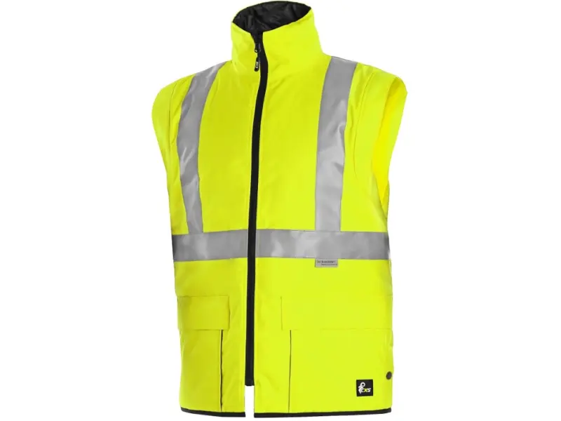 Bunda CXS LONDON, výstražná, pánská 5V1. žluto-modrá