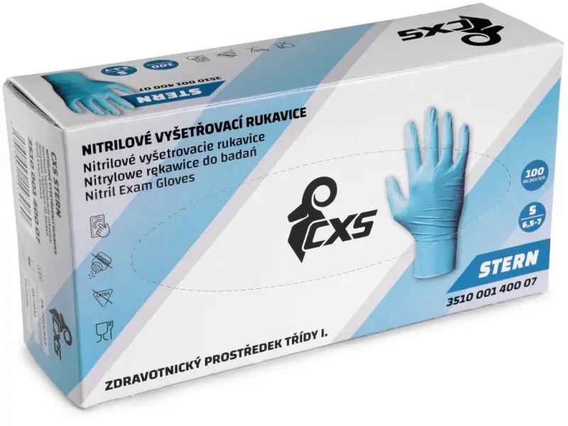 Rukavice CXS STERN, jednorázové, nitrilové, vel. 09