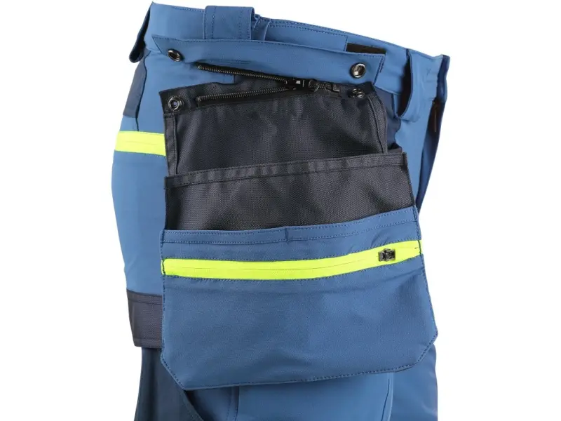 Kalhoty CXS NAOS pánské, modro-modré, HV žluté doplňky, vel. 46