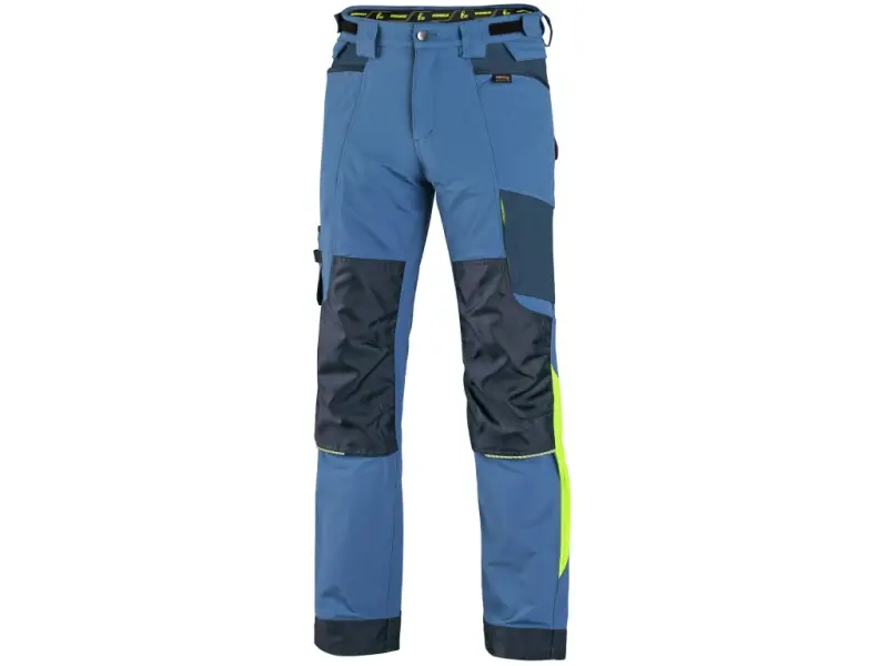 Kalhoty CXS NAOS pánské, modro-modré, HV žluté doplňky, vel. 50