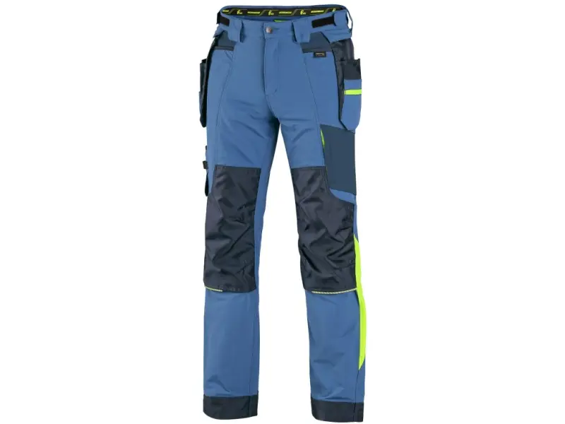Kalhoty CXS NAOS pánské, modro-modré, HV žluté doplňky, vel. 60