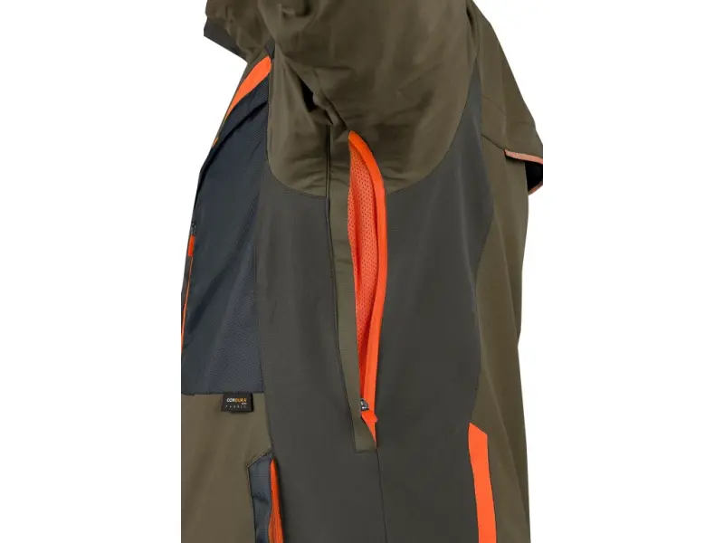 Blůza CXS NAOS, pánská, khaki-olivová, HV oranžové doplňky, roz. 48