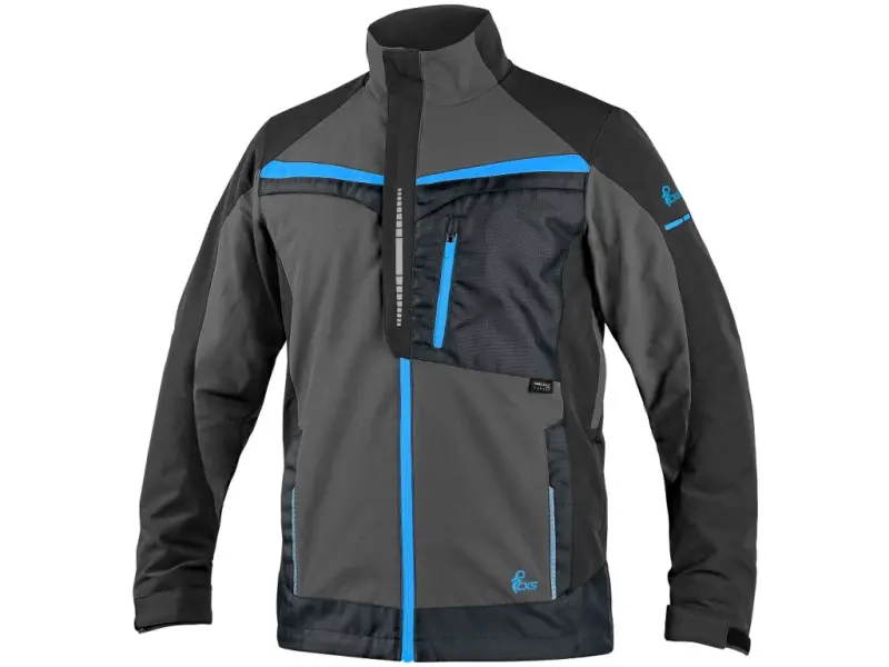 Blůza CXS NAOS, pánská, šedo-černá, HV modré doplňky, vel. 56