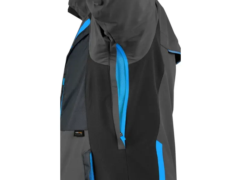 Blůza CXS NAOS, pánská, šedo-černá, HV modré doplňky, vel. 56