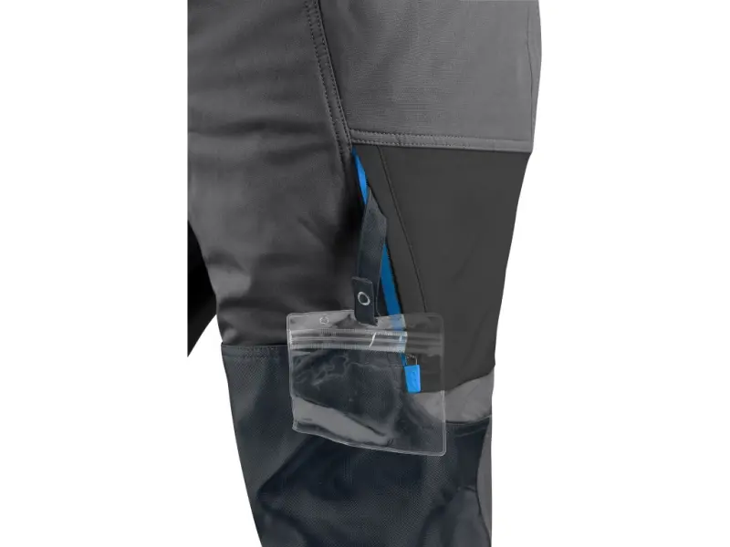 Kalhoty CXS NAOS pánské, šedo-černé, HV modré doplňky, vel. 64