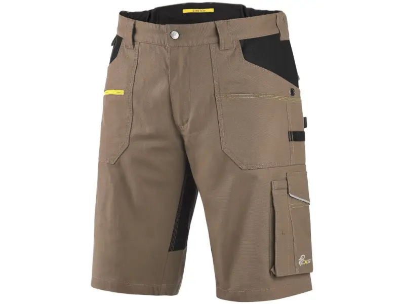 Kraťasy CXS STRETCH, pánské, béžovo-černé Kraťasy CXS STRETCH, pánské, béžovo-černé