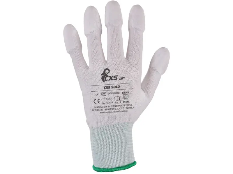Rukavice CXS SOLO, máčené v polyuretanu, vel. 10