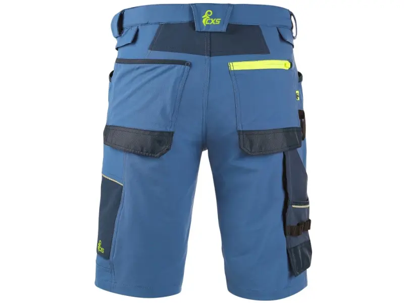 Kraťasy CXS NAOS pánské, modro-modré, HV žluté doplňky, vel. 46