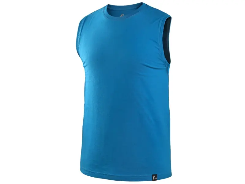 Tričko CXS RICHARD, bez rukávů (tílko), azurově modré, vel. M Tričko CXS RICHARD, bez rukávů (tílko), azurově modré, vel. M