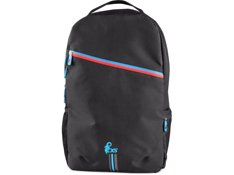 Batoh CXS LEONIS, černý s modro/červenými doplňky Batoh CXS LEONIS, černý s modro/červenými doplňky
