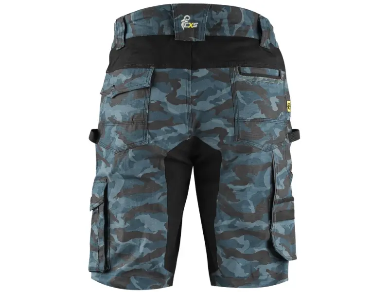 Kraťasy CXS STRETCH, pánské, maskáčové modré, vel. 60 Kraťasy CXS STRETCH, pánské, maskáčové modré, vel. 60